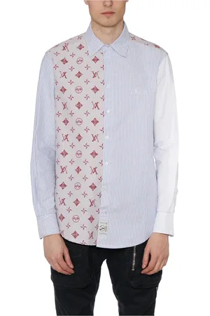 ARIES Homme, Chemises, Multicolore, Taille: M Chemise Patchwork en Coton
