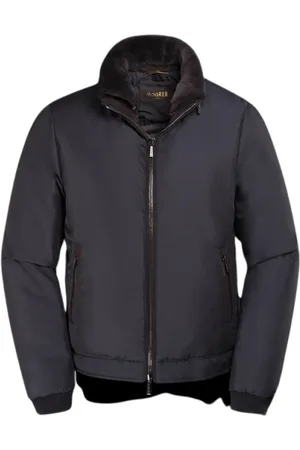 MOORER Homme, Vestes, Bleu, Taille: 5XL Blouson Bomber en duvet doie iridescent