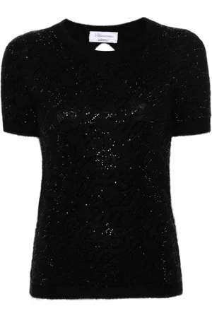 BLUMARINE Femme, Tops, Noir, Taille: 40 FR Paricollo Chemise Noire