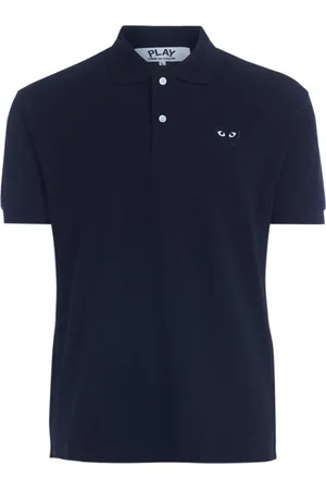 Comme des Garçons Homme, Tops, Noir, Taille: M Polo Noir avec Cœur Noir