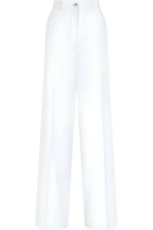 Dolce & Gabbana Femme, Pantalons, Blanc, Taille: 40 FR Pantalon Chic