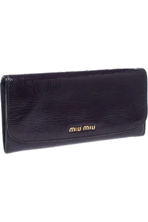 Miu Miu Femme, Pre-owned, Violet, Taille: ONE Size Pre-owned Cuir petite-maroquinerie