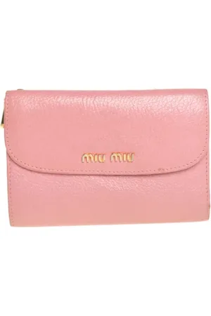 Miu Miu Femme, Pre-owned, Rose, Taille: ONE Size Pre-owned Cuir petite-maroquinerie