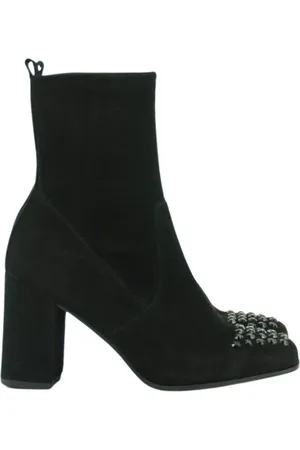 Kennel & Schmenger Femme, Chaussures, Noir, Taille: 37 EU Bottine Noire en Daim avec Cristaux Swarovski