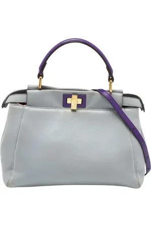 Fendi Femme, Pre-owned, Bleu, Taille: ONE Size Pre-owned Cuir sacs-main
