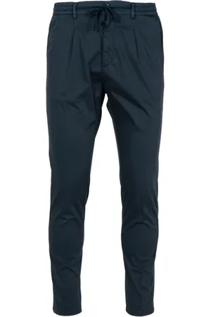 CRUNA Homme, Pantalons, Bleu, Taille: M Pantalon en coton bleu avec taille élastique