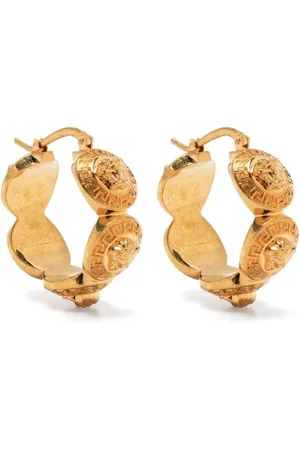VERSACE Femme, Accessoires, Jaune, Taille: ONE Size Boucles doreilles Medusa Head dorées