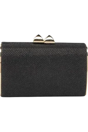 Jimmy Choo Femme, Pre-owned, Noir, Taille: ONE Size Pre-owned Tissu pochettes-minaudieres