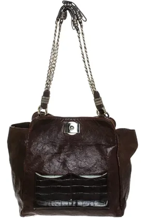 Chloé Femme, Pre-owned, Brun, Taille: ONE Size Pre-owned Cuir cabas