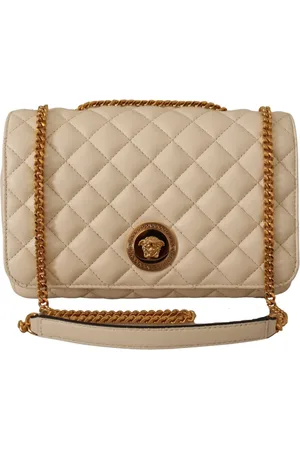 VERSACE Femme, Sacs, , Taille: ONE Size Sac à bandoulière Medusa en cuir Nappa blanc