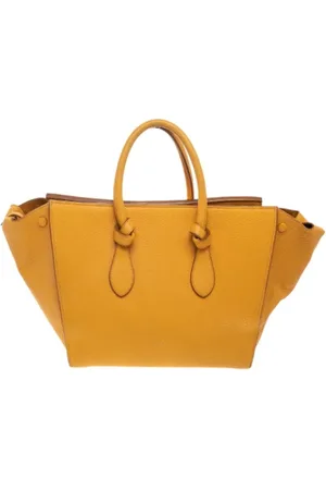 Céline Femme, Pre-owned, Jaune, Taille: ONE Size Pre-owned Cuir cabas