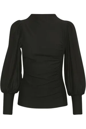 Gestuz Femme, Blouses et Chemises, Noir, Taille: 34 FR Blouse RifaGZ à manches longues
