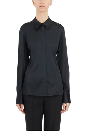 Helmut Lang Femme, Blouses et Chemises, Noir, Taille: 38 FR Chemise en Soie