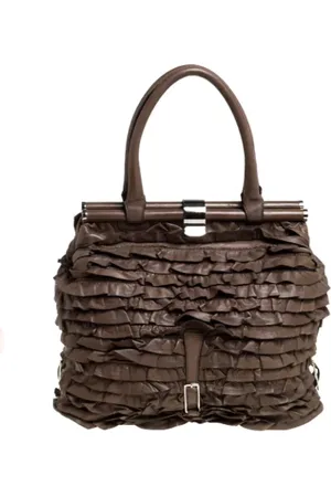 VALENTINO Femme, Pre-owned, Brun, Taille: ONE Size Pre-owned Cuir sacs-main