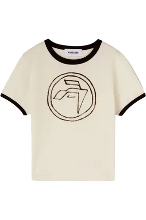 AMBUSH Femme, Tops, , Taille: 42 FR T-shirt Bébé avec Emblème Dessiné à la Main