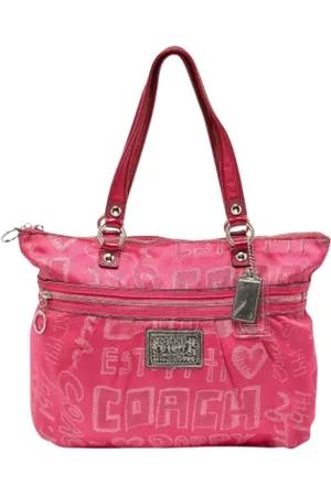 Coach Femme, Pre-owned, Rose, Taille: ONE Size Pre-owned Toile cabas