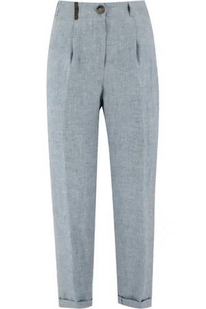 PESERICO SIGN Femme, Pantalons, Bleu, Taille: 36 FR Chinos