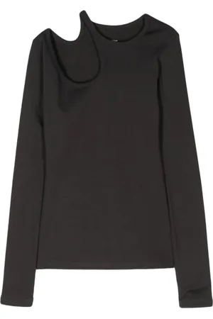 Low Classic Femme, Tops, Noir, Taille: 40 FR T-Shirt Curve Hole Charbon