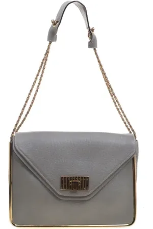 Chloé Femme, Pre-owned, Gris, Taille: ONE Size Pre-owned Cuir sacs-ports-paule