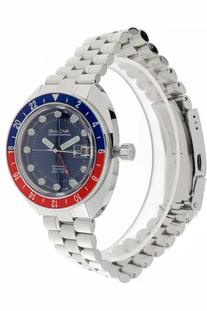 BULOVA Femme, Accessoires, Bleu, Taille: ONE Size Oceanographer GMT Montre Automatique en Acier
