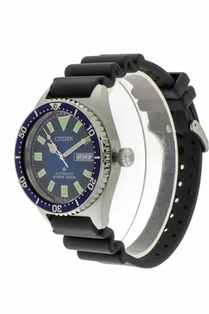 Citizen Homme, Accessoires, Bleu, Taille: ONE Size Montre de plongée automatique avec cadran bleu