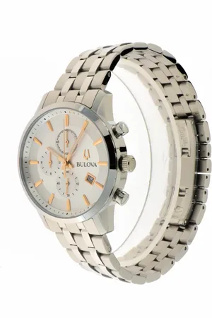 BULOVA Femme, Accessoires, Gris, Taille: ONE Size Sutton Chrono Montre en Acier