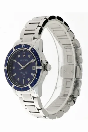 BULOVA Femme, Accessoires, Bleu, Taille: ONE Size Montre Marine Star Lady Quartz