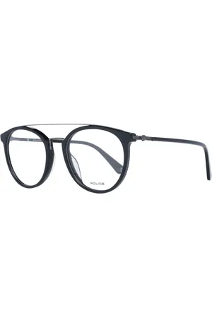 Police Homme, Accessoires, Noir, Taille: ONE Size Montures Optiques Noires en Métal et Plastique