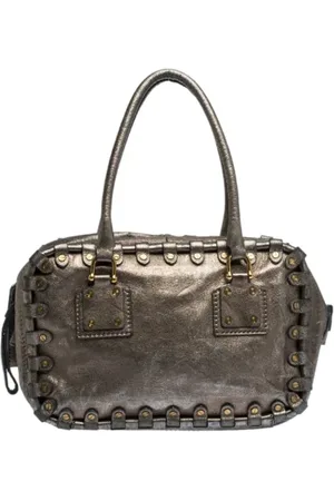 VALENTINO Femme, Pre-owned, Gris, Taille: ONE Size Pre-owned Cuir sacs-main