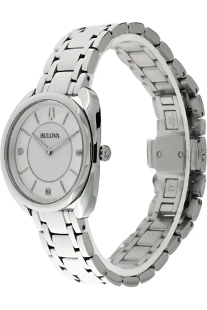 BULOVA Femme, Accessoires, Blanc, Taille: ONE Size Duality Montre Quartz