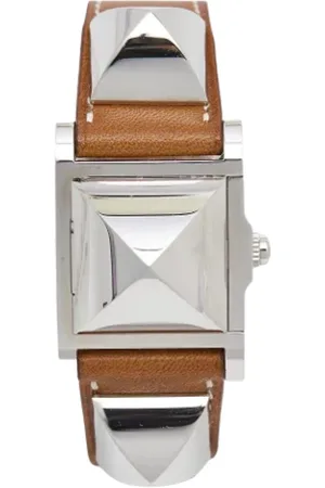 Hermès Femme, Pre-owned, Brun, Taille: ONE Size Pre-owned Acier inoxydable montres