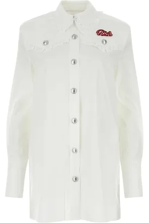 Alessandra Rich Femme, Blouses et Chemises, Blanc, Taille: 38 FR Robe chemise blanche