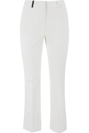 PESERICO SIGN Femme, Pantalons, Blanc, Taille: 38 FR Wide Pantalons