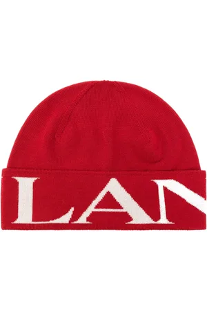 Lanvin Unisex, Accessoires, Rouge, Taille: ONE Size Chapeau en Laine Côtelée