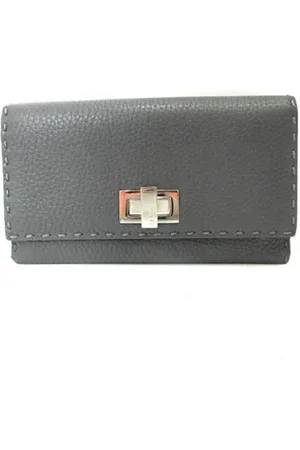 Fendi Femme, Pre-owned, Gris, Taille: ONE Size Pre-owned Cuir petite-maroquinerie