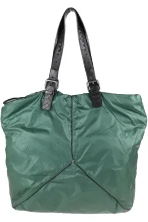 Bottega Veneta Femme, Pre-owned, Vert, Taille: ONE Size Pre-owned Toile cabas