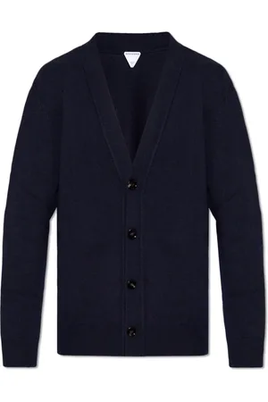 Bottega Veneta Homme, Pulls, Bleu, Taille: L Cardigan en cachemire
