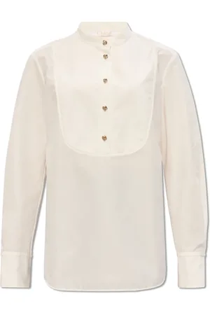 Chloé Femme, Blouses et Chemises, Blanc, Taille: 38 FR Chemise en coton