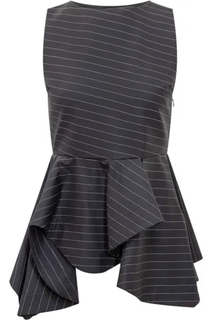 J.W.Anderson Femme, Tops, Bleu, Taille: 40 FR Top Péplum Sans Manches