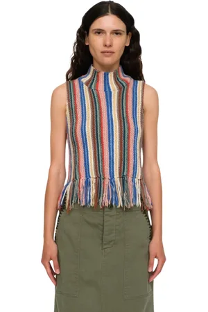 SEA Femme, Tops, Multicolore, Taille: 42 FR Pull en Tricot Ombré avec Col Roulé