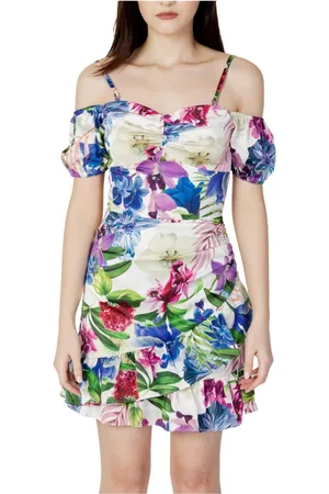 Guess Femme, Robes, Multicolore, Taille: 36 FR Robe à Bretelles Florale