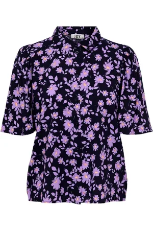 JACQUELINE DE YONG Femme, Blouses et Chemises, Multicolore, Taille: 40 FR Chemise à Boutons Florale Lilas