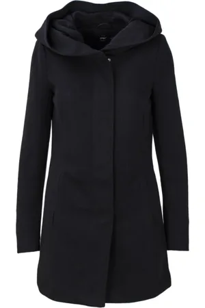ONLY Femme, Manteaux, Noir, Taille: 40 FR Manteau à capuche zippé noir