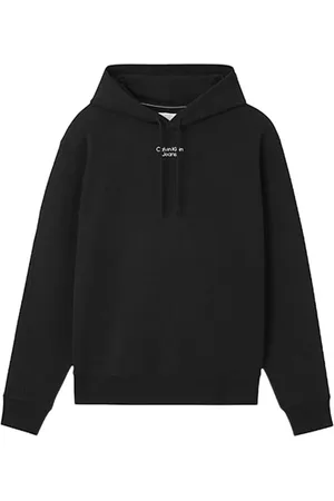 Calvin Klein Homme, Sweatshirts et sweats à capuche, Noir, Taille: S Sweat à capuche noir pour homme