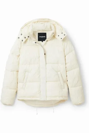 Desigual Femme, Vestes, , Taille: 42 FR Veste à Capuche avec Fermeture Éclair et Boutons