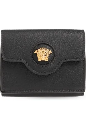 VERSACE Femme, Accessoires, Noir, Taille: ONE Size Portefeuille en cuir