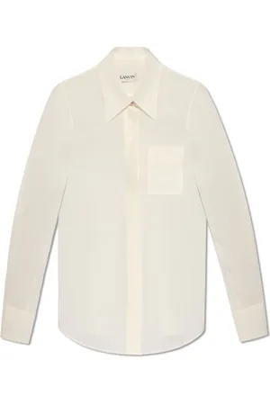 Lanvin Femme, Blouses et Chemises, Blanc, Taille: 38 FR Chemise en soie