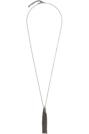 Brunello Cucinelli Femme, Accessoires, Gris, Taille: ONE Size Collier de perles en argent sterling