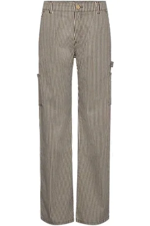 Sofie Schnoor Femme, Pantalons, Multicolore, Taille: 44 FR Pantalon à Rayures Marron Inspiré Cargo