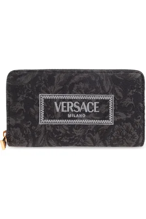 VERSACE Femme, Accessoires, Gris, Taille: ONE Size Portefeuille avec logo